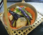 なすとスズキの揚げ煮